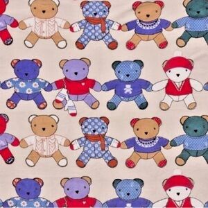 Vera Bradley Toasty Teddies Pumice Stone Multicolor Throw Blanket 50 x 80 NIP